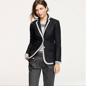 J.Crew Hackings Jacket in Tipped Double-Serge Wool Fully Lined